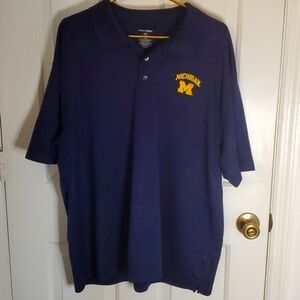 University of Michigan Mens Lightweight Short Sleeve Polo